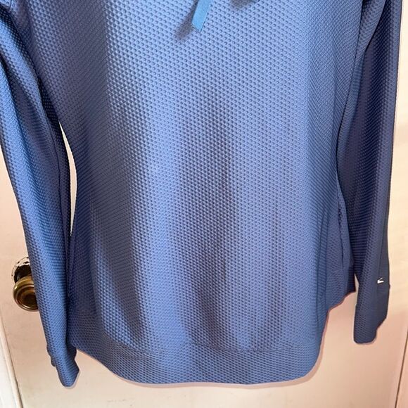 SLAZENGER GOLF Cornflower Blue Textured Mockneck Pullover Sweater-S - Picture 3 of 7